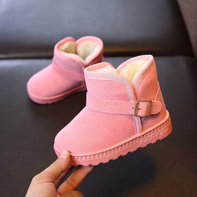Kids’ Winter Snow Boots – Warm Fleece-Lined Ankle Boots for Boys & Girls