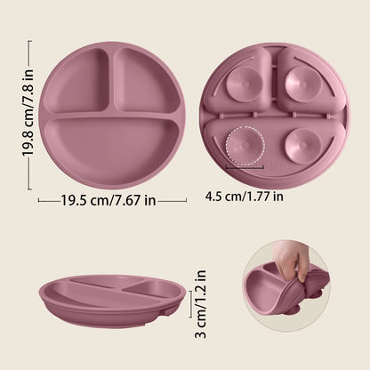 Baby Silicone Suction Plate – BPA-Free Toddler Feeding Dish with Strong Suction Base