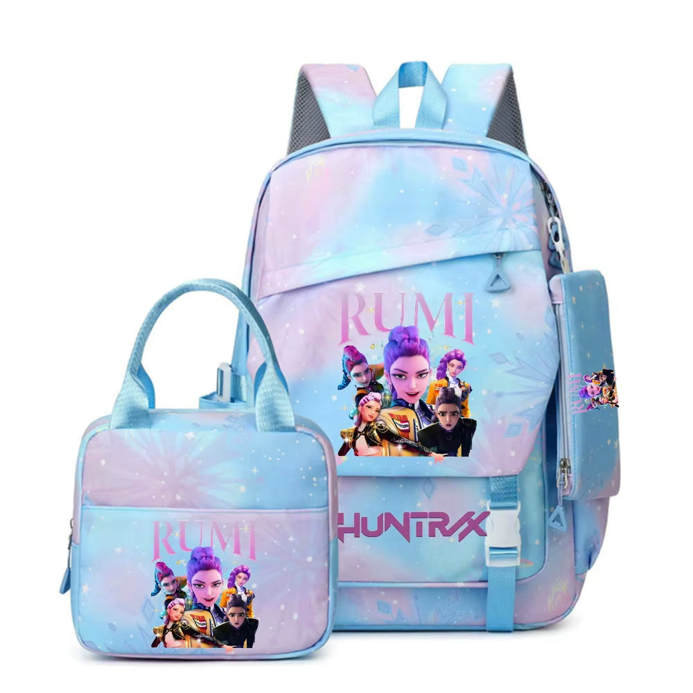HUNTRX Stars School Set – Backpack, Lunch Bag & Pencil Case