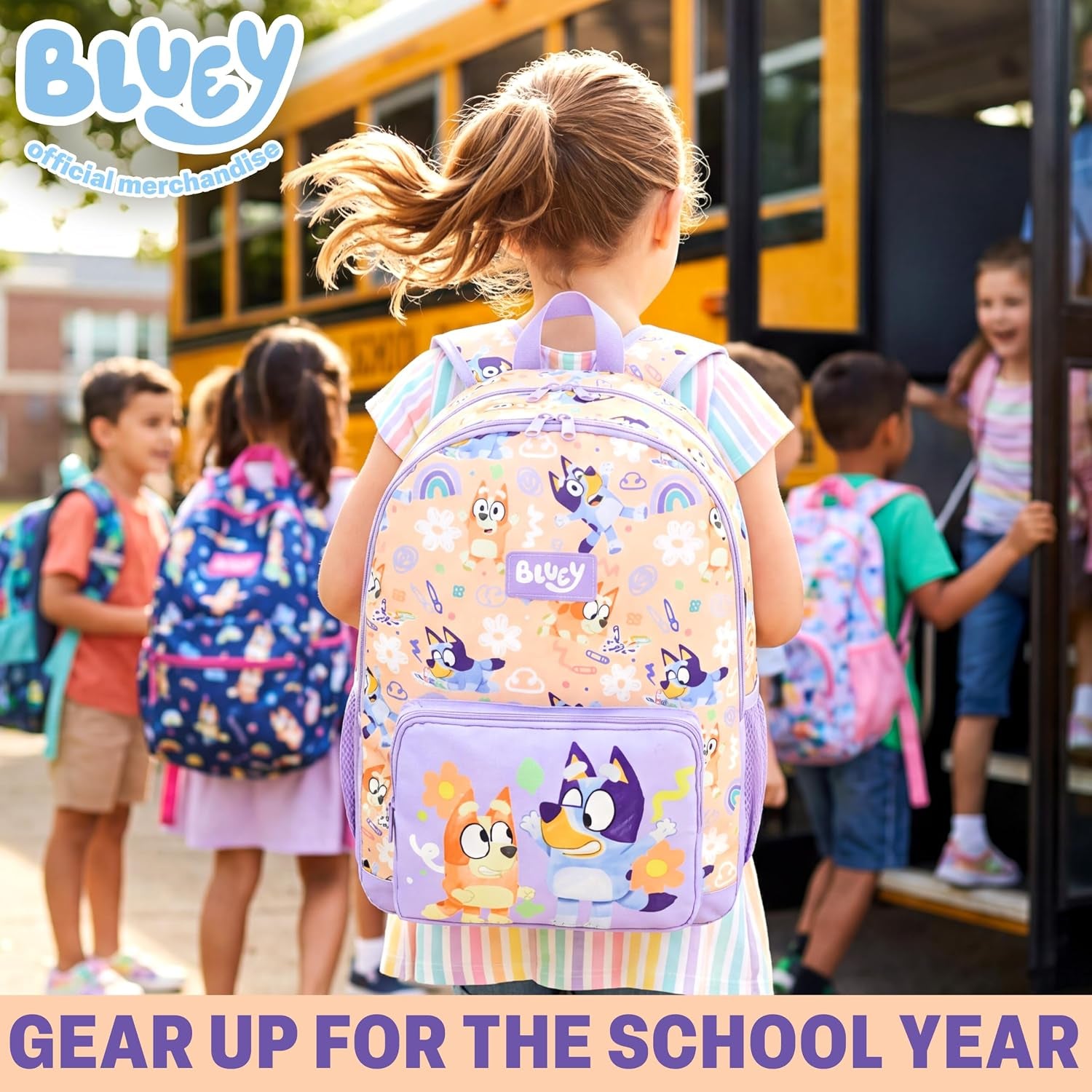 Get Trend Girls’ Character School Backpack –Bluey 
