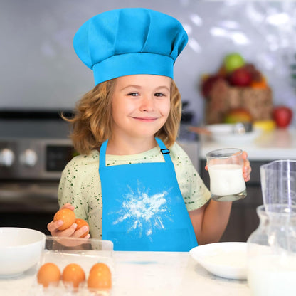 Kids Chef Apron & Hat Set – Adjustable Cooking and Art Smock