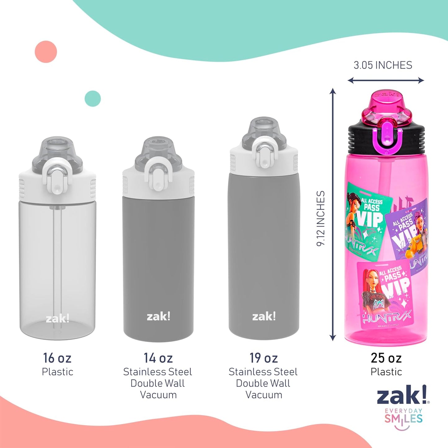 HUNTRIX 25 oz Kids’ BPA-Free Water Bottle