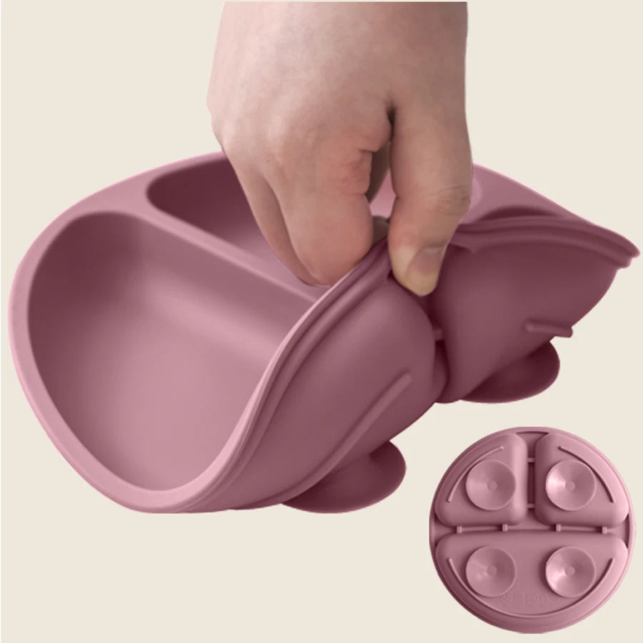Baby Silicone Suction Plate – BPA-Free Toddler Feeding Dish with Strong Suction Base
