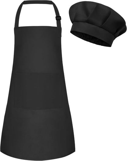 Kids Chef Apron & Hat Set – Adjustable Cooking and Art Smock
