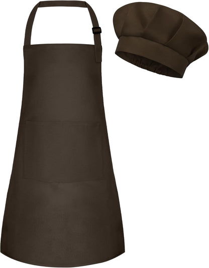 Kids Chef Apron & Hat Set – Adjustable Cooking and Art Smock