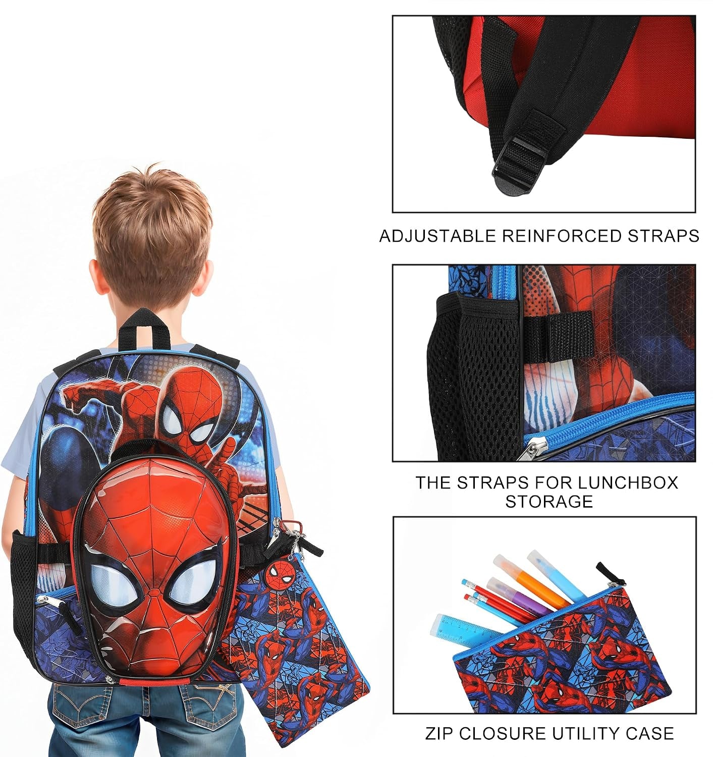 Spider-Man Superhero 5-Piece Backpack Set