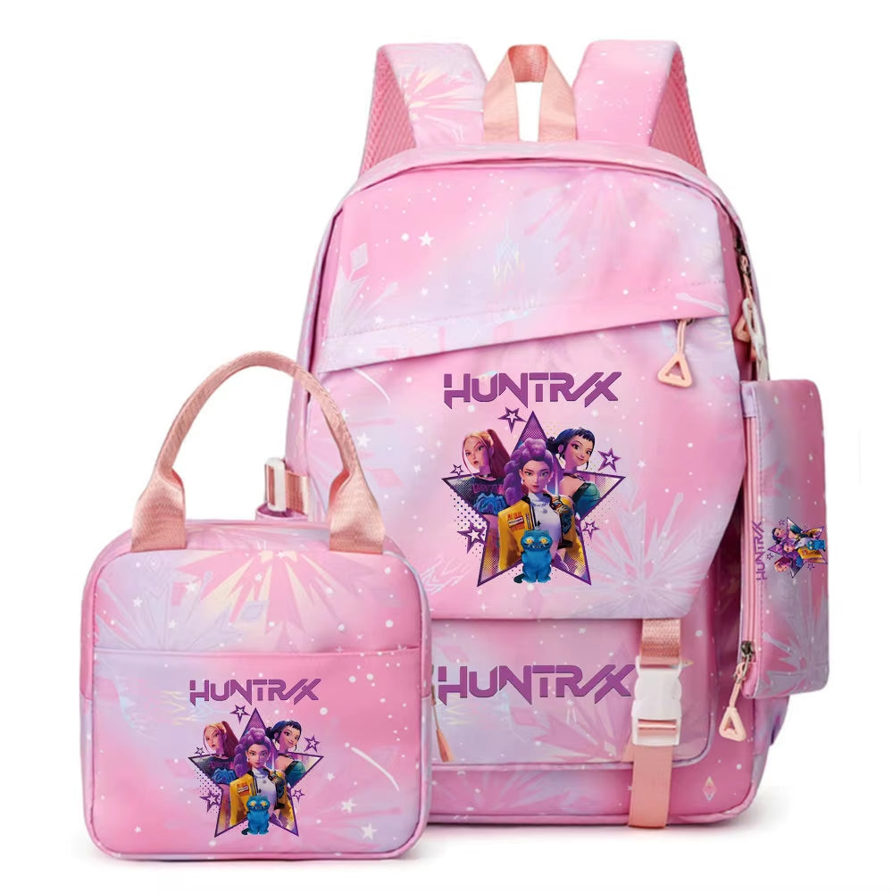 HUNTRX Stars School Set – Backpack, Lunch Bag & Pencil Case