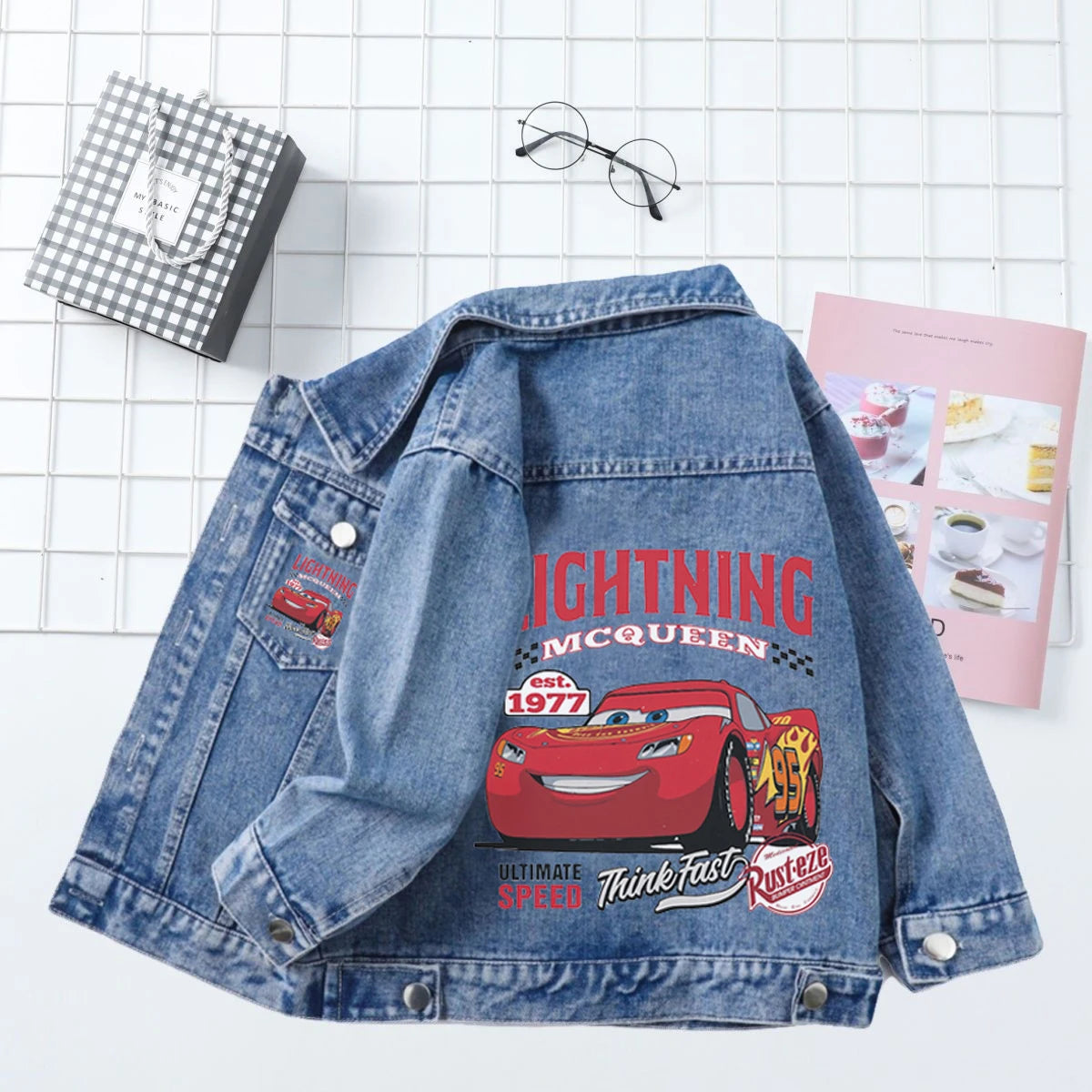 Kids Lightning Mcqueen Racer Denim Jacket