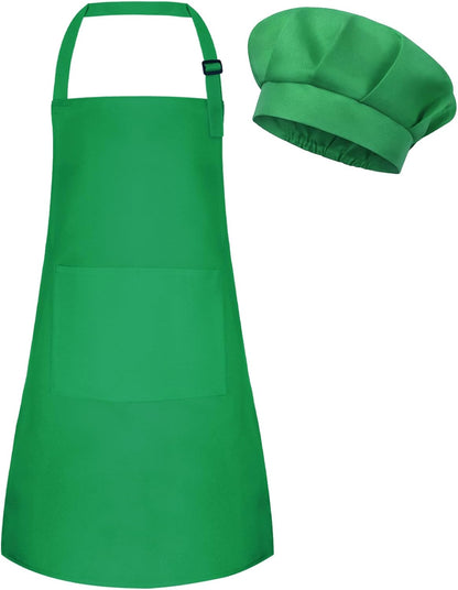 Kids Chef Apron & Hat Set – Adjustable Cooking and Art Smock