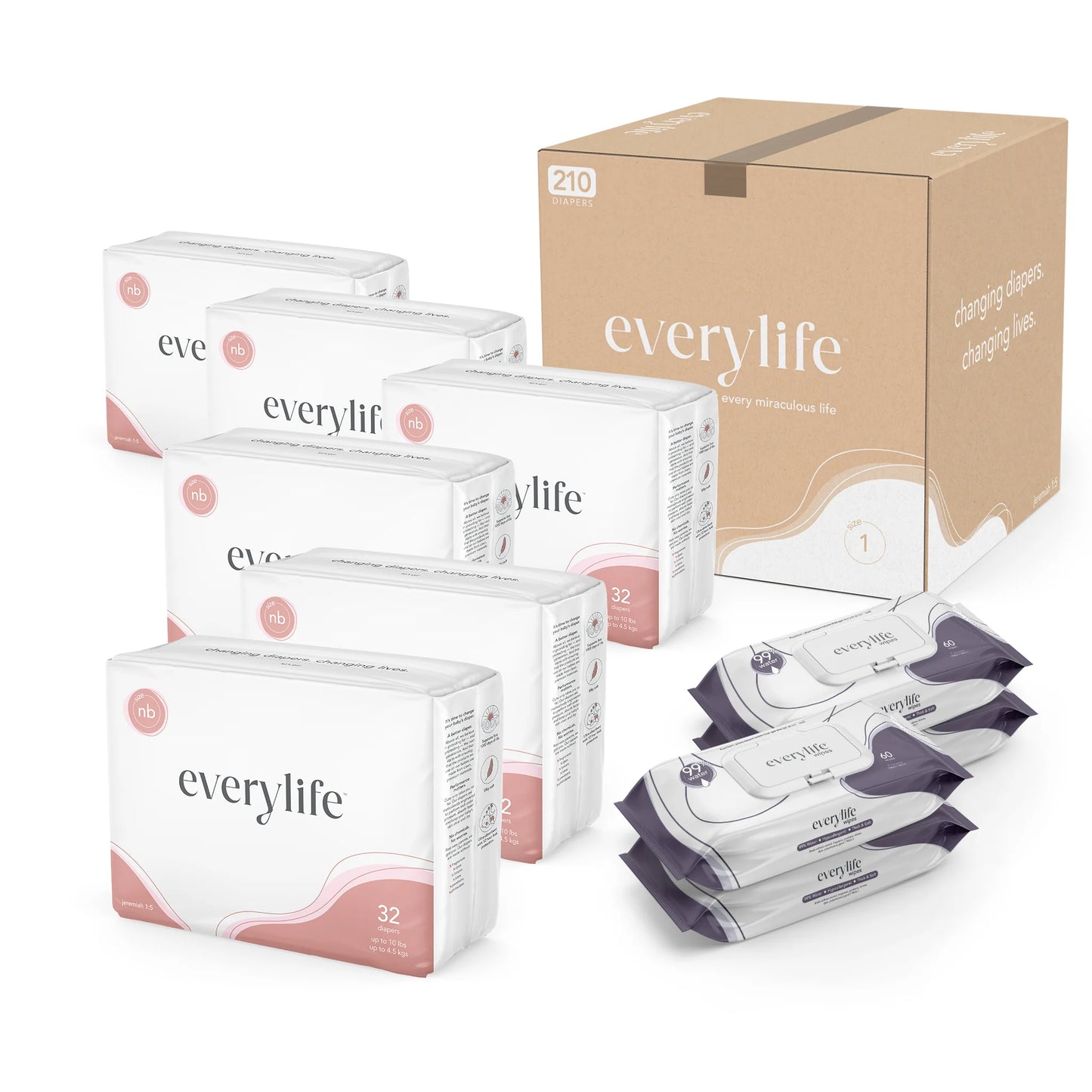 Everylife Diapers & Wipes Bundle