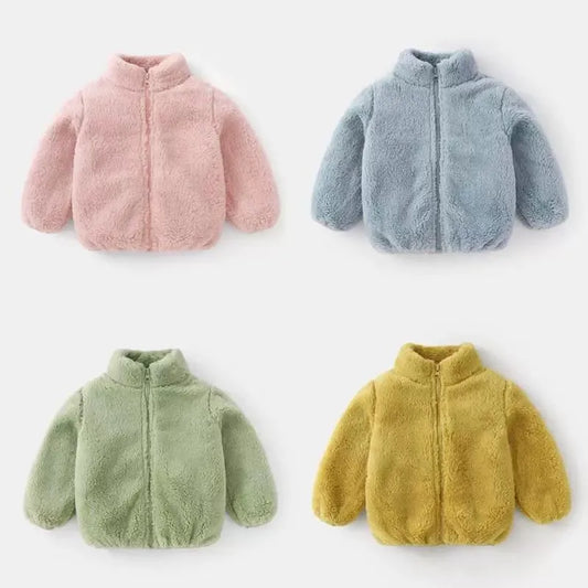 Kids’ Plush Fleece Jacket – Soft, Warm & Cozy Winter Coat for Boys & Girls