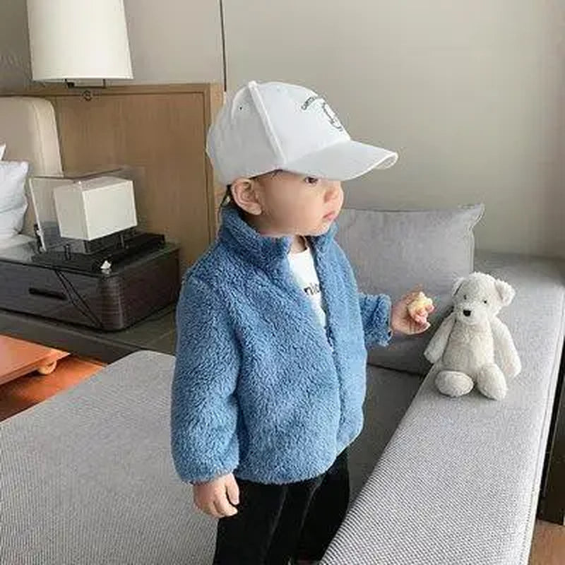 Kids’ Plush Fleece Jacket – Soft, Warm & Cozy Winter Coat for Boys & Girls