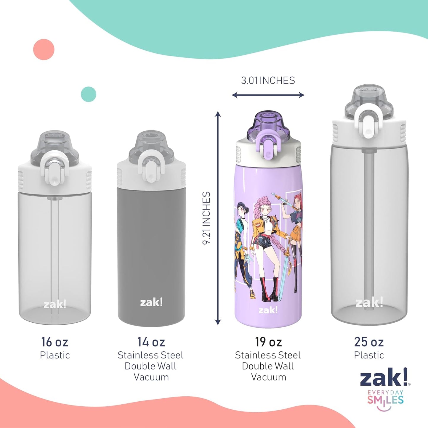 HUNTRIX 19 oz Kids’ Insulated Stainless Steel Water Bottle