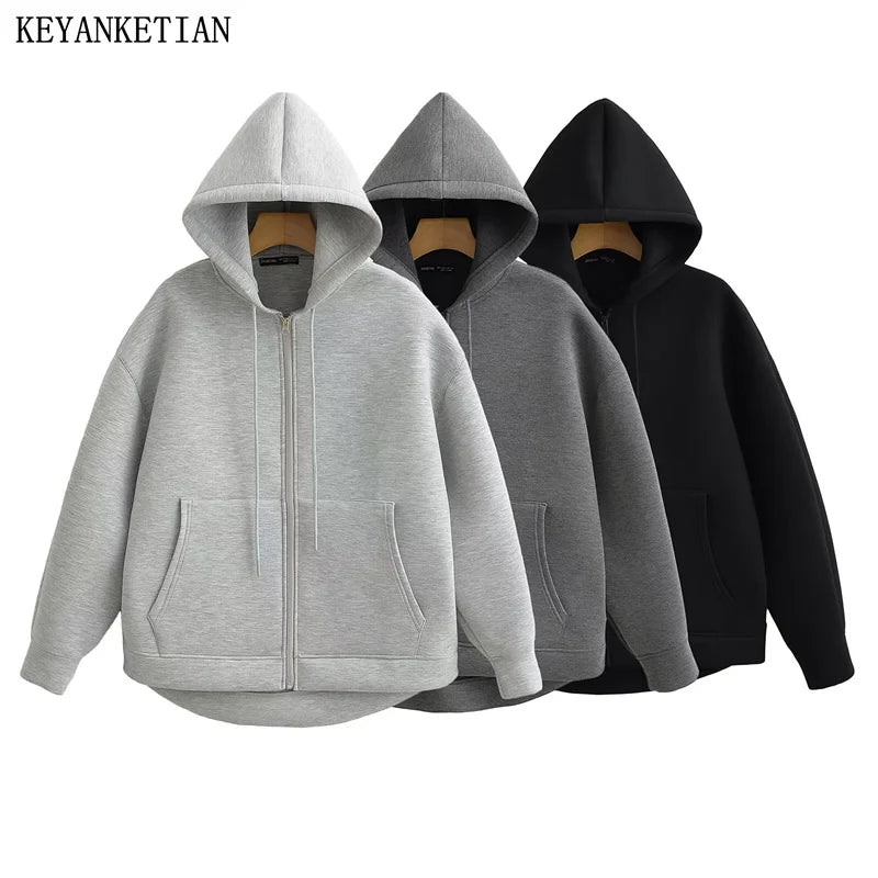 Women’s Oversized Zip-Up Hoodie