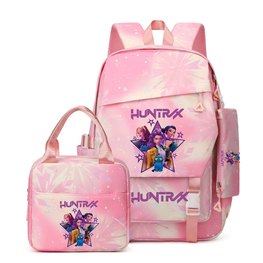 HUNTRX Stars School Set – Backpack, Lunch Bag & Pencil Case