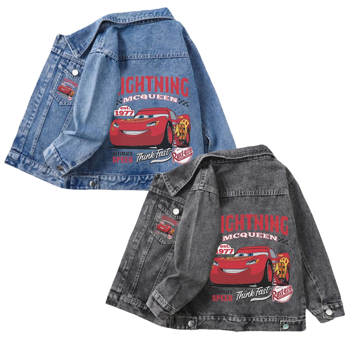 Kids Lightning Mcqueen Racer Denim Jacket