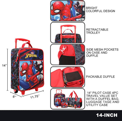  Spider-Man Superhero 4-Piece Travel Set