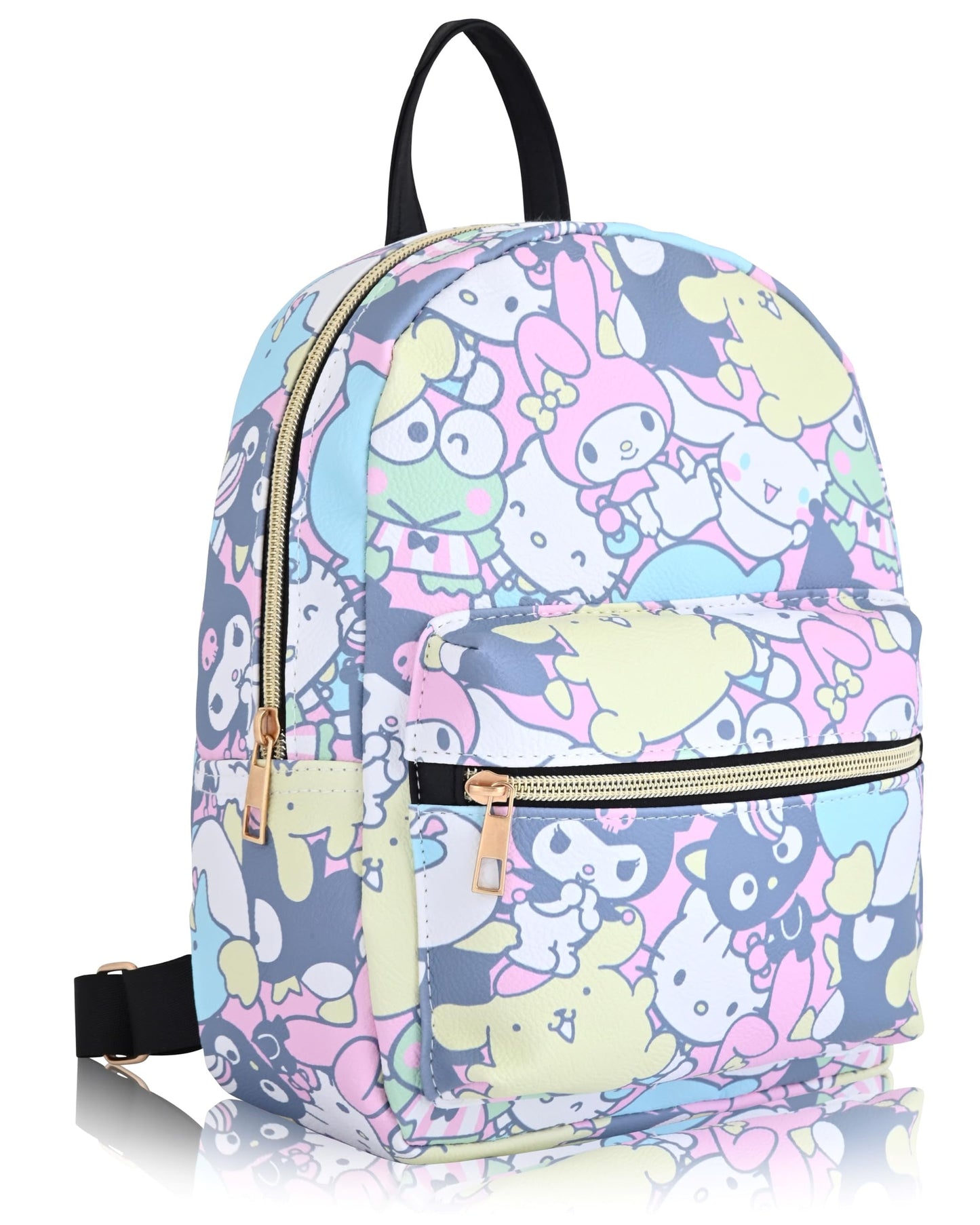 Officially Licensed Sanrio Hello Kitty Mini Backpack – 10-Inch PU Leather Backpack Purse