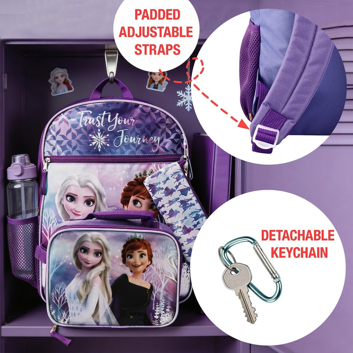 Frozen 4-Piece Backpack Set for Girls