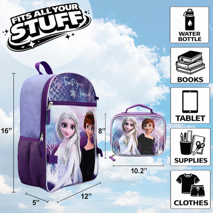 Frozen 4-Piece Backpack Set for Girls