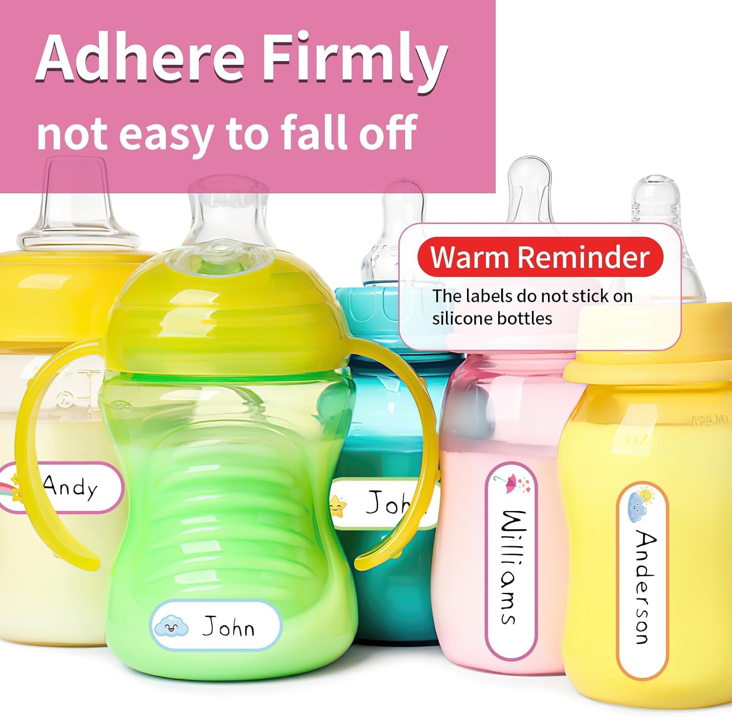 Cute Daycare & School Name Labels – 480 Waterproof Stickers