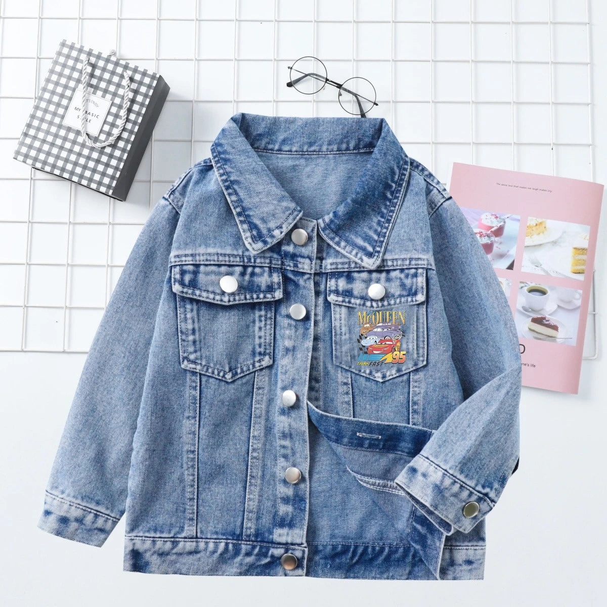 Kids Lightning Mcqueen Racer Denim Jacket