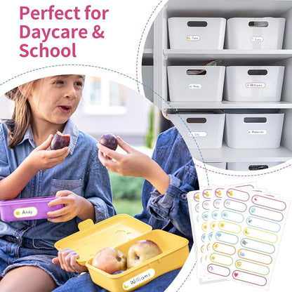 Cute Daycare & School Name Labels – 480 Waterproof Stickers