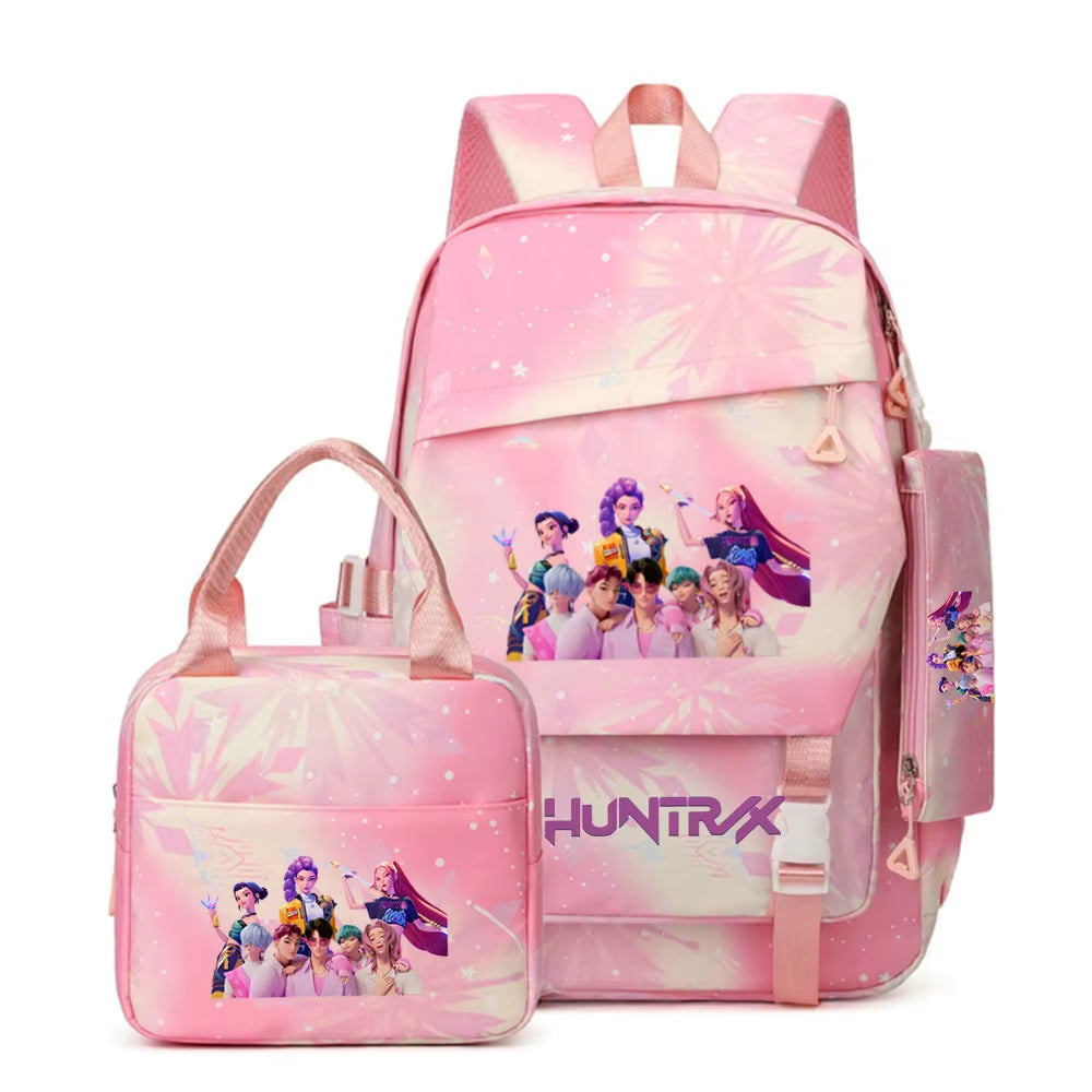 HUNTRX Stars School Set – Backpack, Lunch Bag & Pencil Case