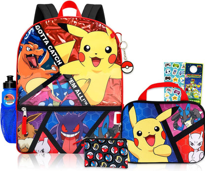 Pokémon Pikachu Kids Backpack Set – 16" School Backpack with Snack Bag & Accessories